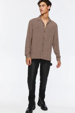 Geo Print Long-Sleeve Shirt