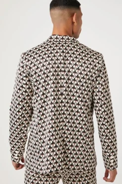Geo Print Notched Blazer