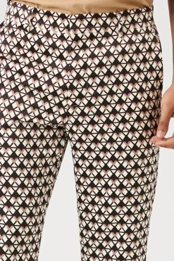 Geo Print Slim-Leg Pants
