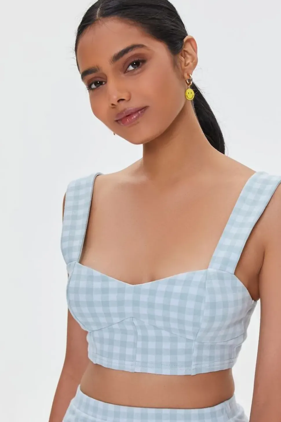 Gingham Crop Top & Mini Skirt Set
