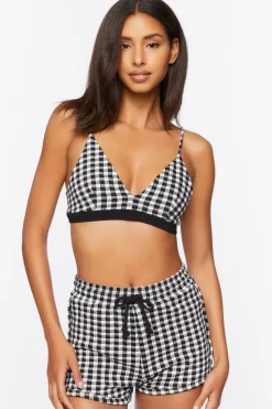 Gingham Crop Top & Shorts Set