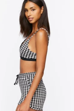 Gingham Crop Top & Shorts Set