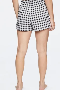 Gingham High-Rise Pajama Shorts