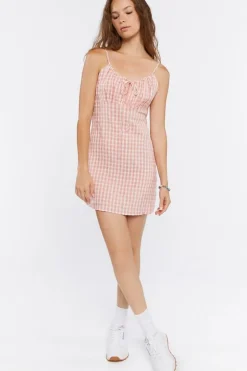 Gingham Plaid Mini Cami Dress