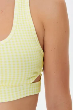 Gingham Racerback Sports Bra