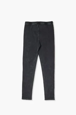 Girls Acid Wash Ribbed Leggings (Kids)