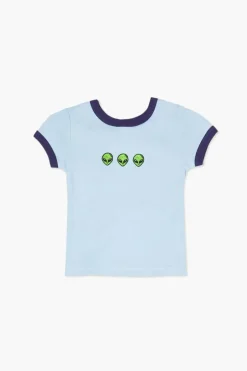 Girls Alien Ringer Tee (Kids)