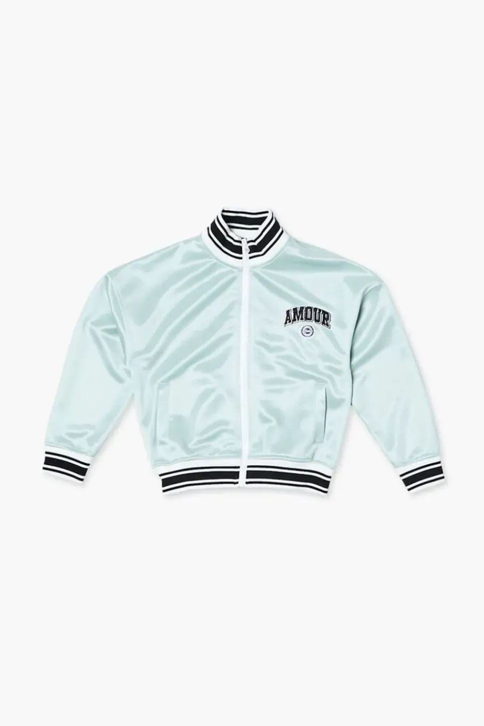 Girls Amour Varsity-Striped Zip-Up Jacket (Kids)