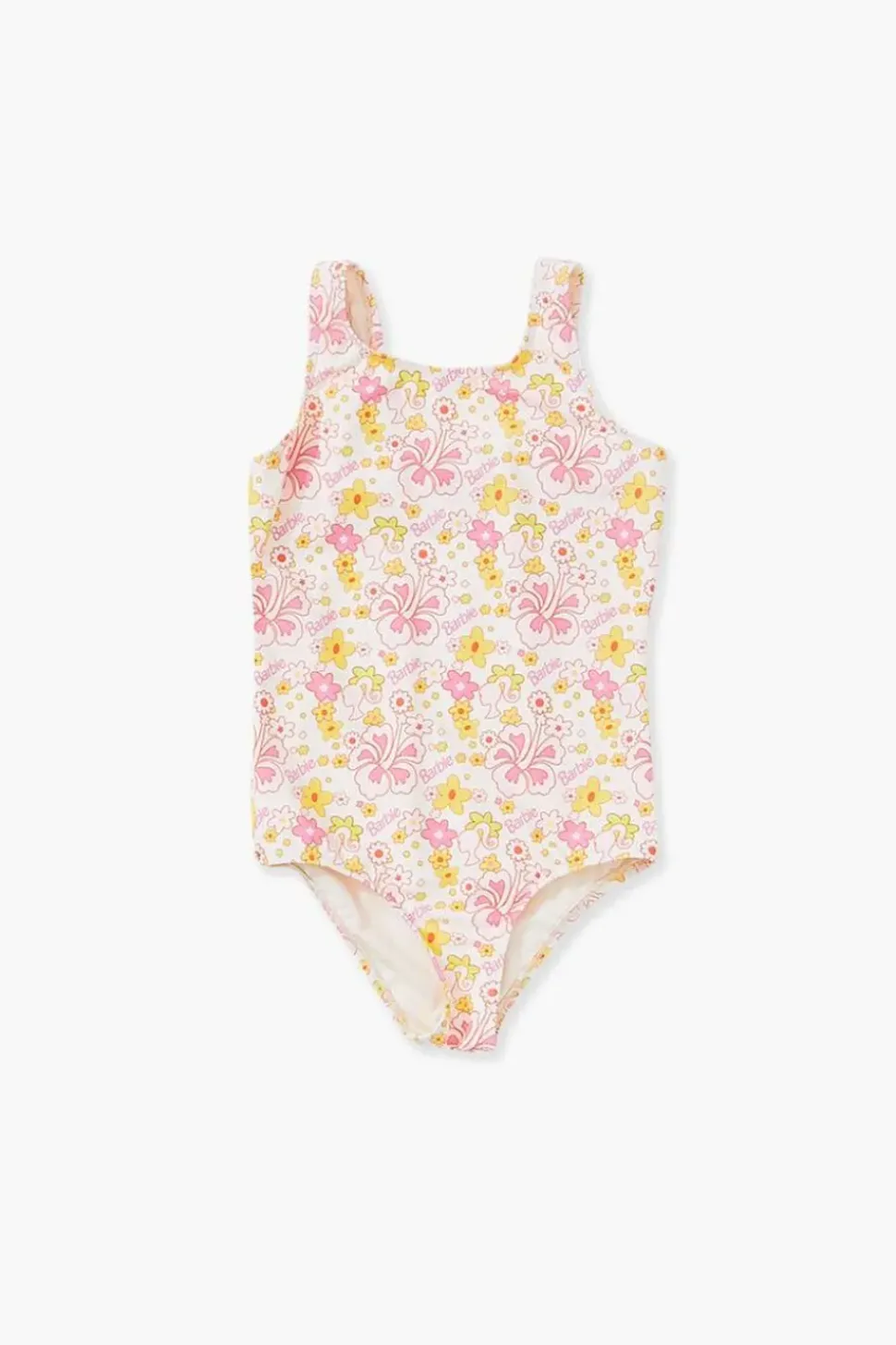 Girls Barbie® Floral One-Piece Swimsuit (Kids)