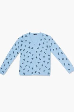 Girls Butterfly Print Cardigan Sweater (Kids)