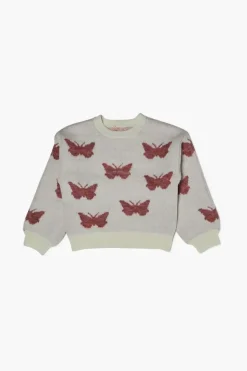 Girls Butterfly Print Sweater (Kids)