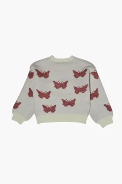 Girls Butterfly Print Sweater (Kids)