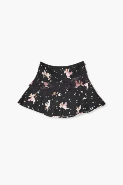 Girls Cupid Print Skater Skirt (Kids)