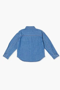 Girls Denim Long-Sleeve Shirt (Kids)