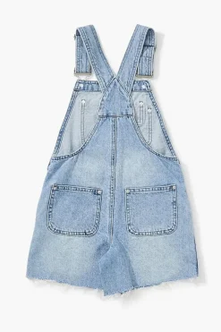 Girls Denim Overall Shorts (Kids)
