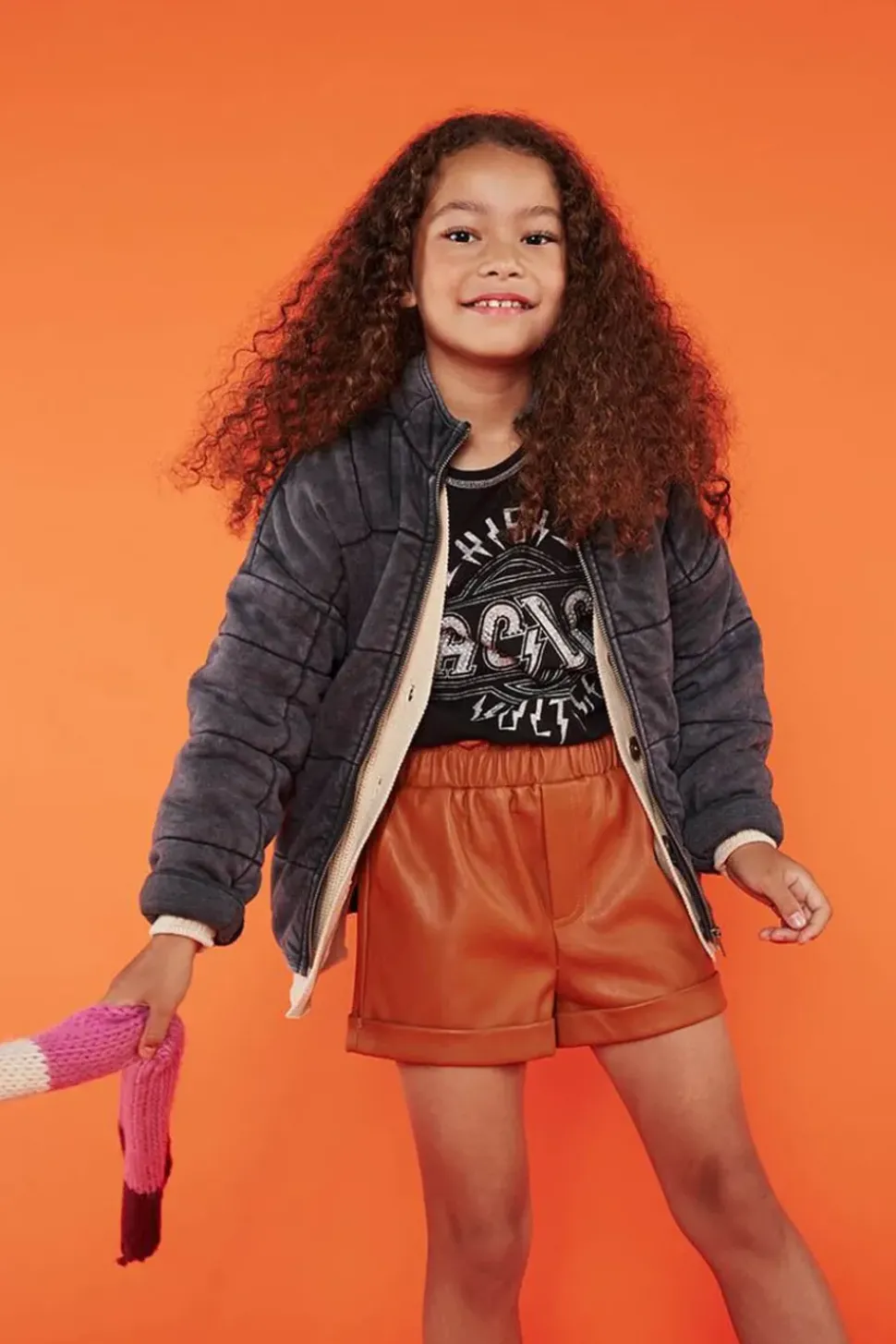 Girls Faux Leather Shorts (Kids)