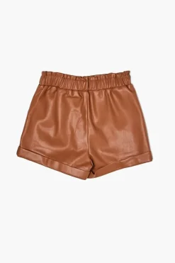 Girls Faux Leather Shorts (Kids)