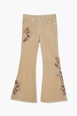 Girls Floral Corduroy Pants (Kids)