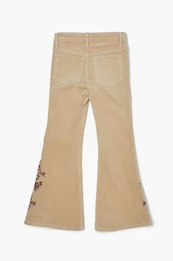 Girls Floral Corduroy Pants (Kids)