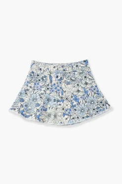 Girls Floral Denim Skirt (Kids)