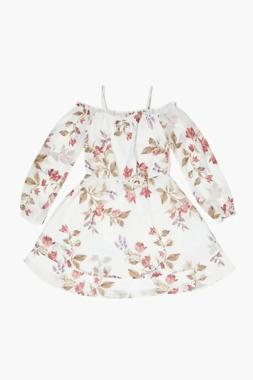 Girls Floral Off-The-Shoulder Dress (Kids)