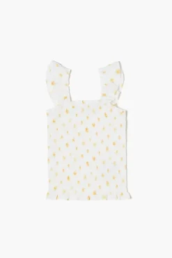 Girls Floral Print Smocked Top (Kids)