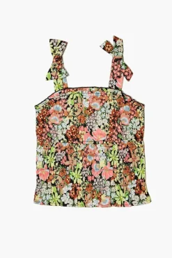 Girls Floral Tie-Strap Top (Kids)