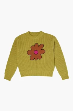 Girls Flower Graphic Sweater (Kids)