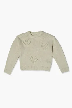 Girls Heart Ball-Knit Sweater (Kids)