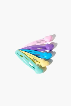 Girls Heart Snap Clip Set (Kids)