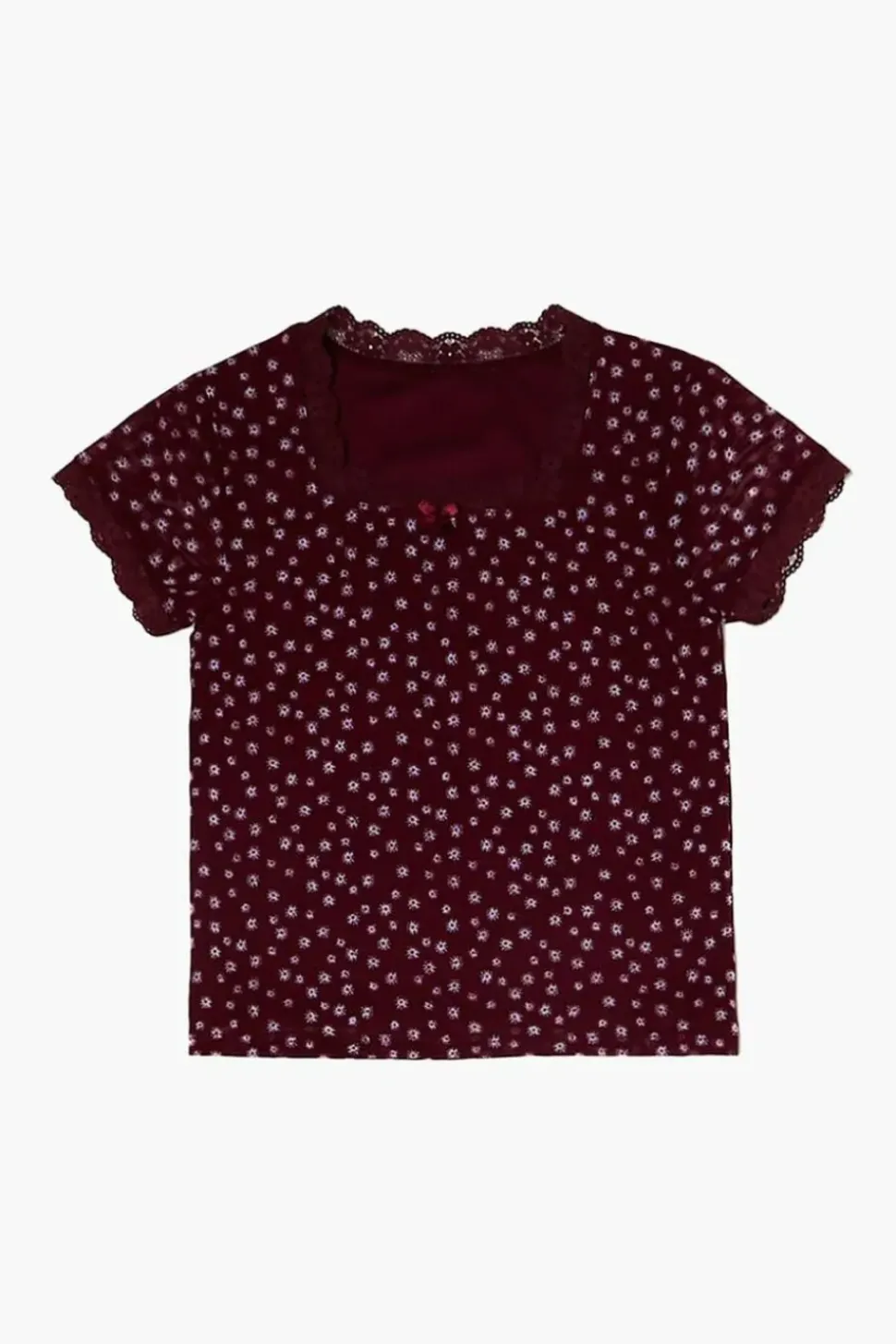 Girls Lace-Trim Floral Tee (Kids)