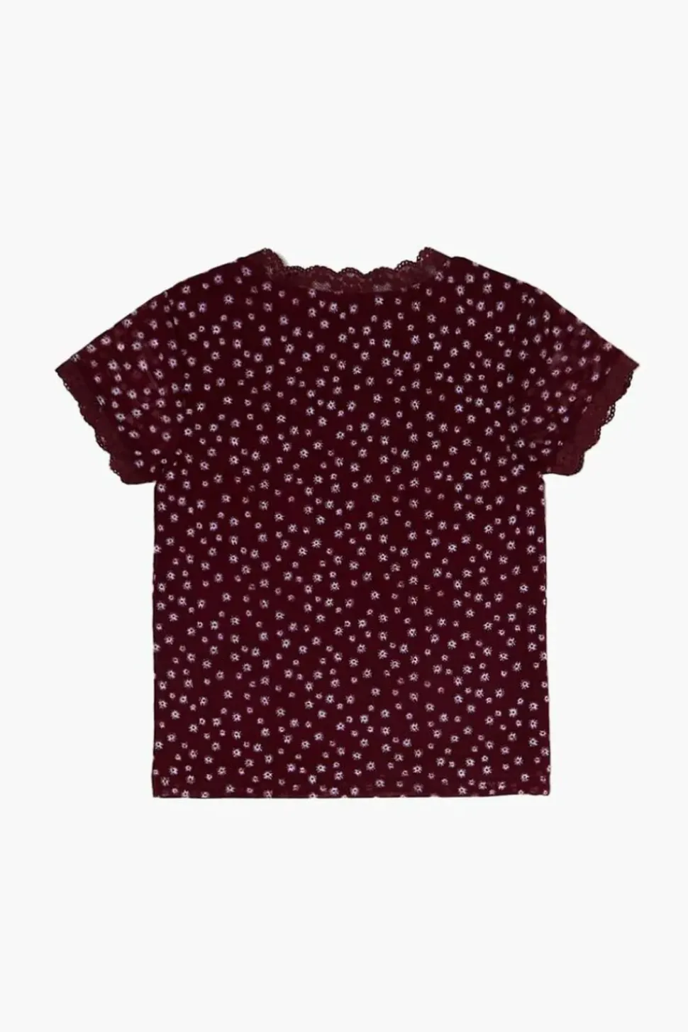 Girls Lace-Trim Floral Tee (Kids)