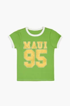 Girls Maui 95 Graphic Ringer Tee (Kids)