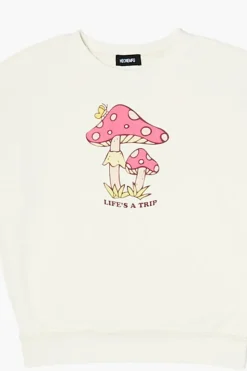 Girls Mushroom Graphic Pullover (Kids)