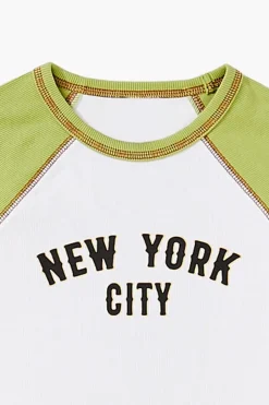 Girls New York Baseball Tee (Kids)