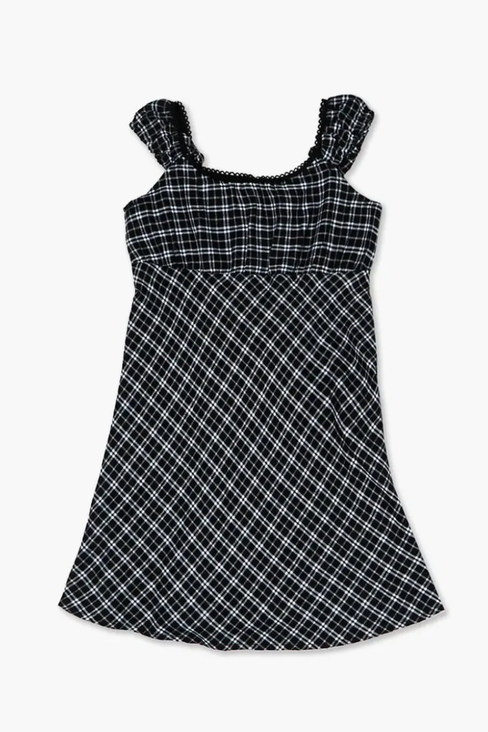 Girls Plaid Cap-Sleeve Dress (Kids)