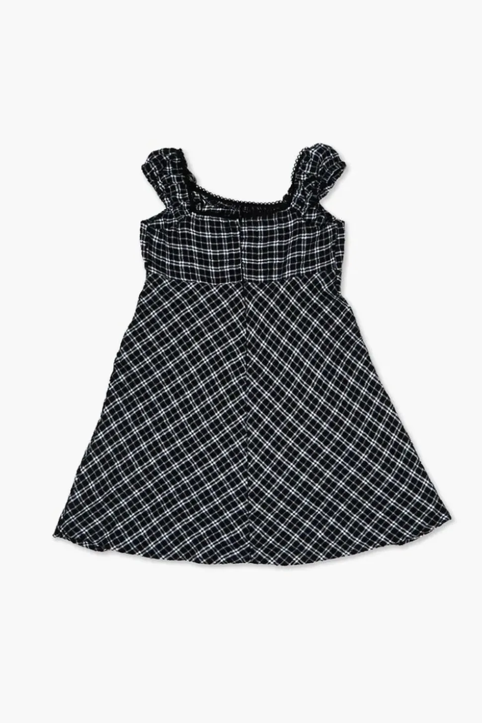 Girls Plaid Cap-Sleeve Dress (Kids)