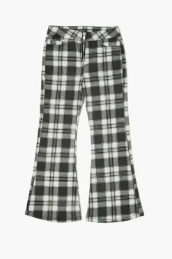 Girls Plaid Flare Pants (Kids)