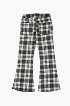 Girls Plaid Flare Pants (Kids)