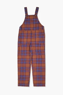 Girls Plaid Overalls (Kids)