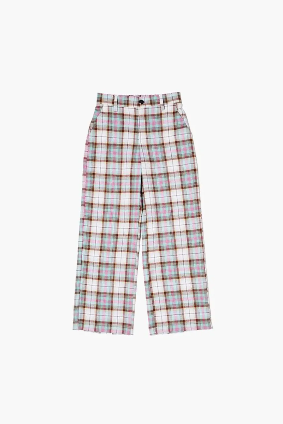 Girls Plaid Straight-Leg Pants (Kids)