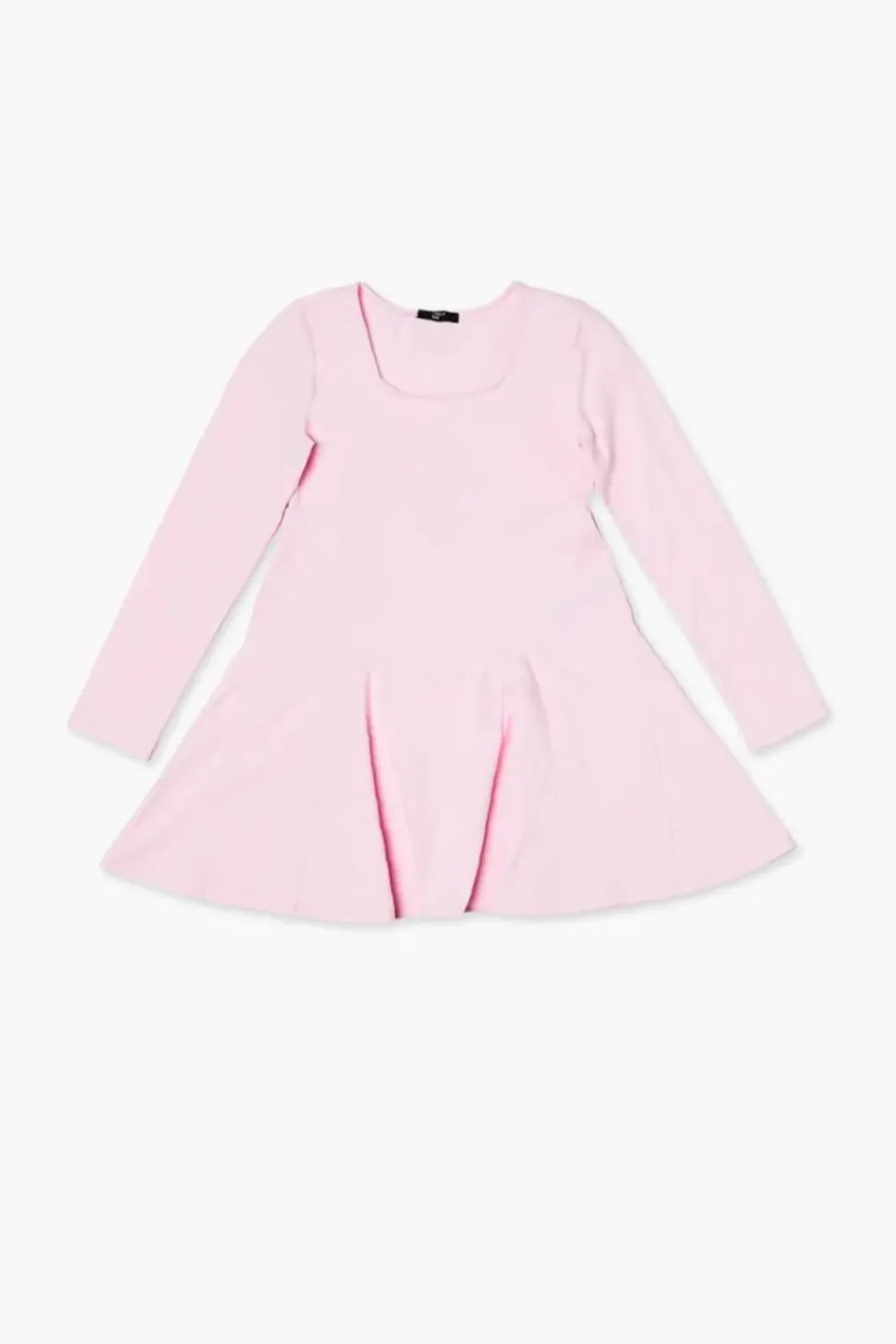 Girls Pleated Long-Sleeve Skater Dress (Kids)