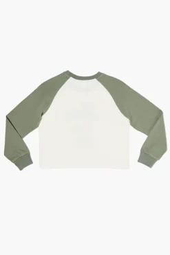 Girls Raglan Mushroom Graphic Tee (Kids)