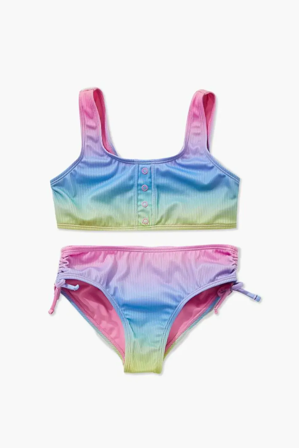 Girls Rainbow Henley Bikini Set (Kids)