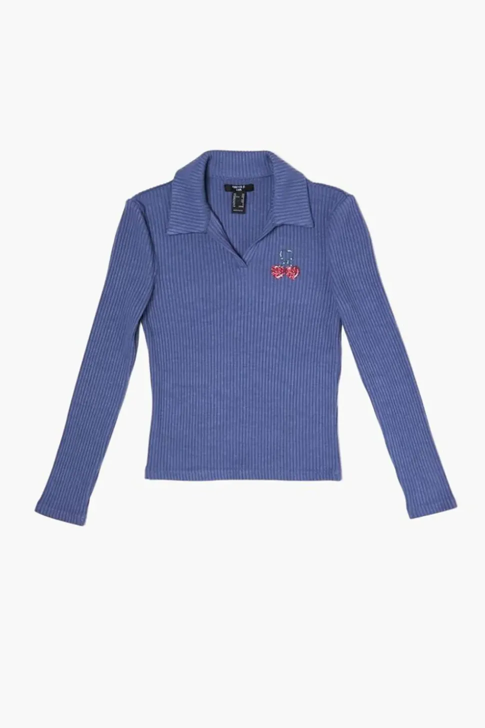 Girls Ribbed Cherry Top (Kids)