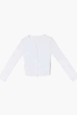 Girls Ruched Button-Front Top (Kids)