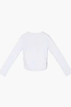 Girls Ruched Button-Front Top (Kids)