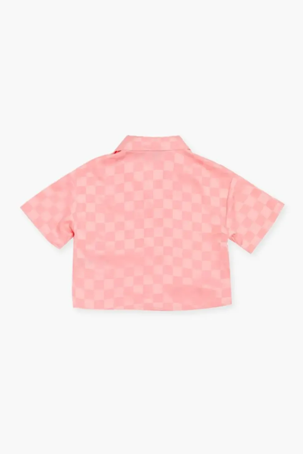 Girls Satin Checkered Shirt (Kids)