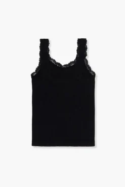 Girls Seamless Lace-Trim Tank Top (Kids)