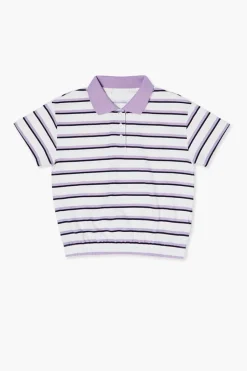 Girls Striped Polo Shirt (Kids)